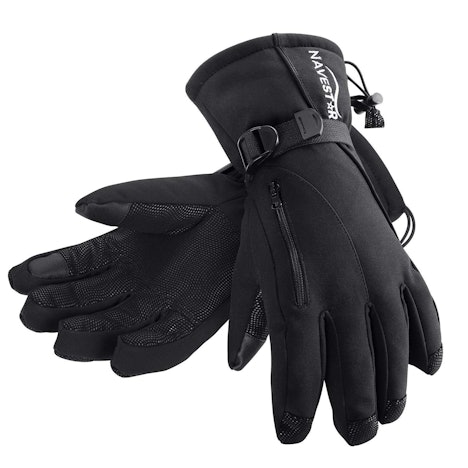 Winter Handschuhe mit Touchscreen-Finger & Reißverschlusstasche,