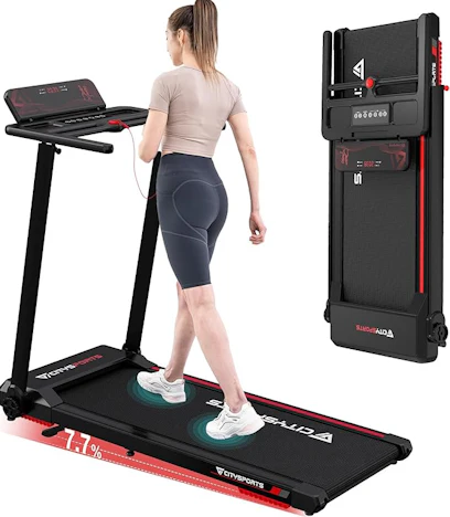 CITYSPORTS Elektrisches Laufband,Klappbares Laufband für Zuhause bis 12 km/h