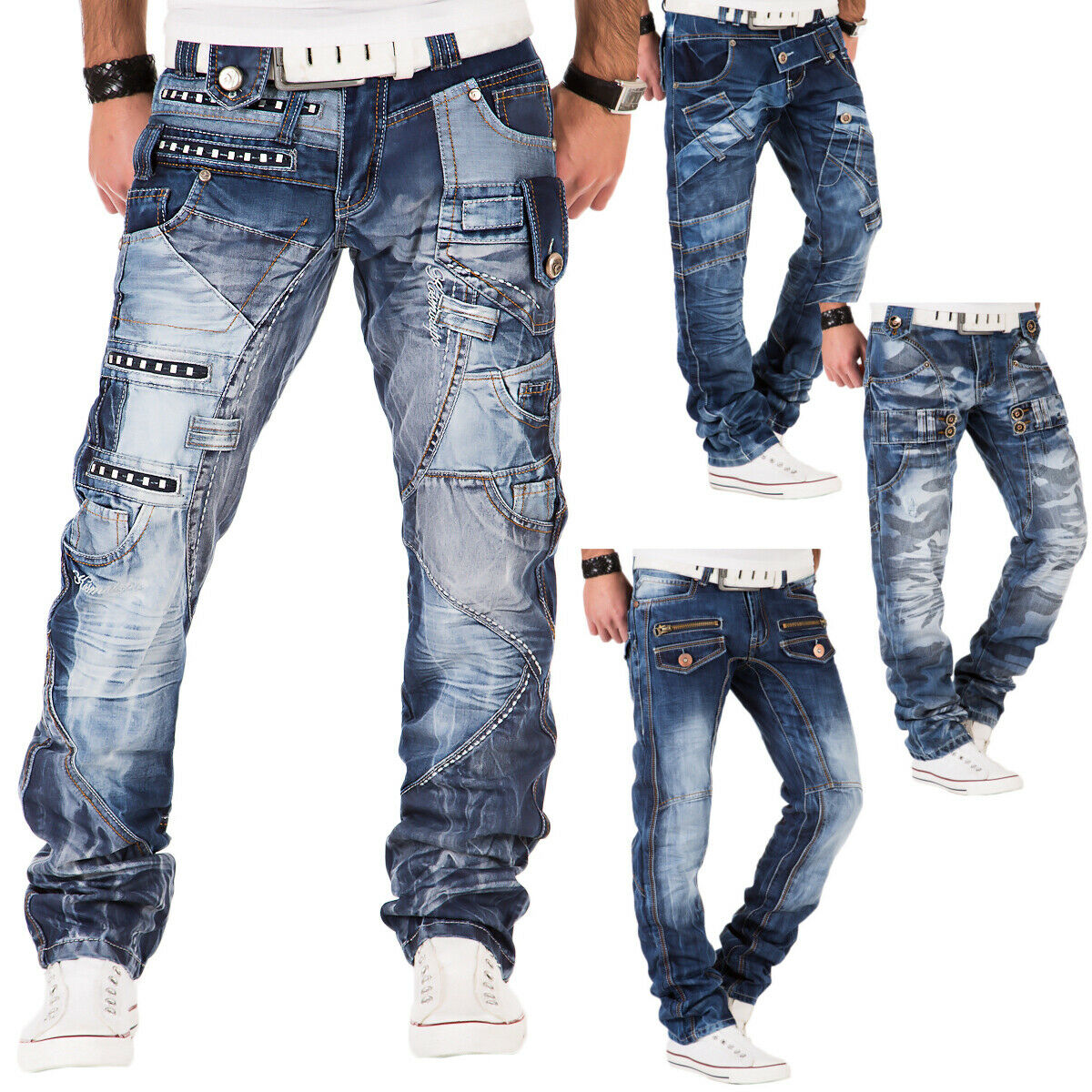 Kosmo Lupo Herren Jeans Hose Denim Japan Style Used Blau ab 25,42 Euro