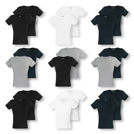 2er Pack Emporio Armani T-Shirts für 30€ − Rundhals / V-Neck + Farbauswahl