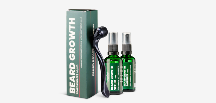 Dick Johnson Bartwuchspflege-Set für 50€ - Growth Roller, Wachstums Serum, Reinigungsspray