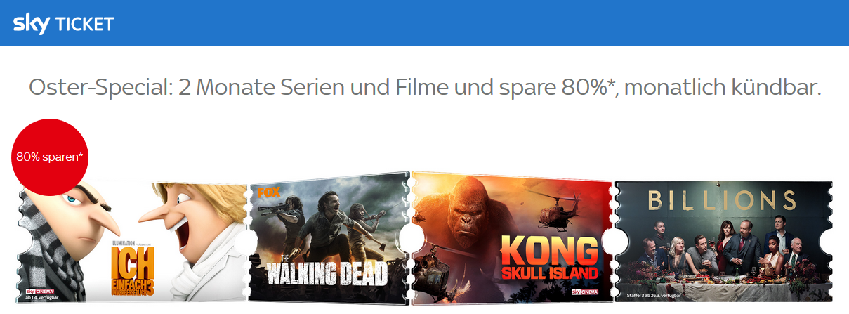 2 Monate WOW (ehem. Sky Ticket) Entertainment &amp; Cinema für 9,99€ - nur für Neukunden