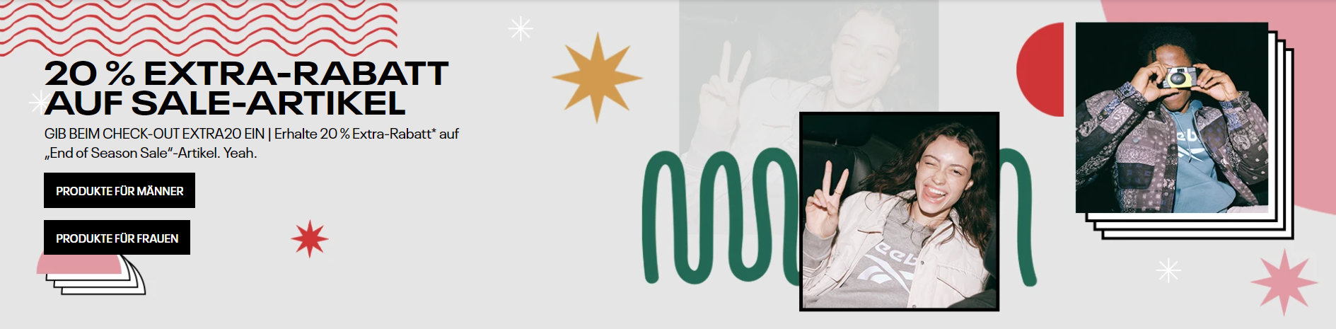 Letzte Chance! 20% Extra-Rabatt im End of Season-Sale bei Reebok – z.B.: Reebok Outerwear Urban Fleece Parka für 66€