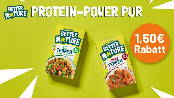 Scondooo: 1,50 € Rabatt auf Better Nature Tempeh