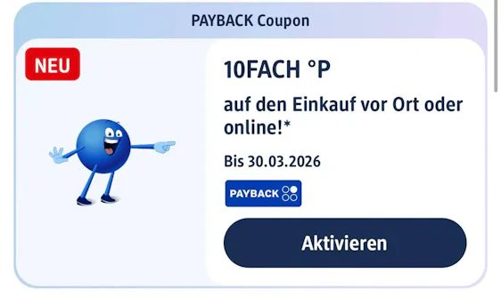 10Fach Payback bei DM online/lokal