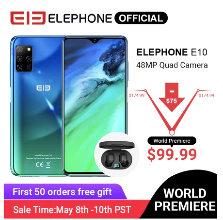 ELEPHONE E10 Octa Core Smartphone 4 GB 64 GB