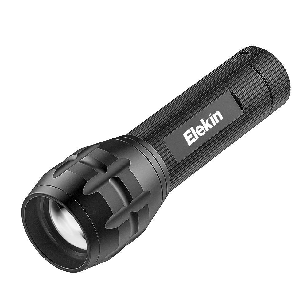 Elekin Mini Taschenlampe LED Cree XML T6 für 4.49€-Wasserdichte, 3 Modis Einstellbar, 360-Grad Fahrrad Halterung, Schwarz