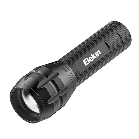 Elekin Mini Taschenlampe LED Cree XML T6 für 4.49€-Wasserdichte, 3 Modis Einstellbar, 360-Grad Fahrrad Halterung, Schwarz