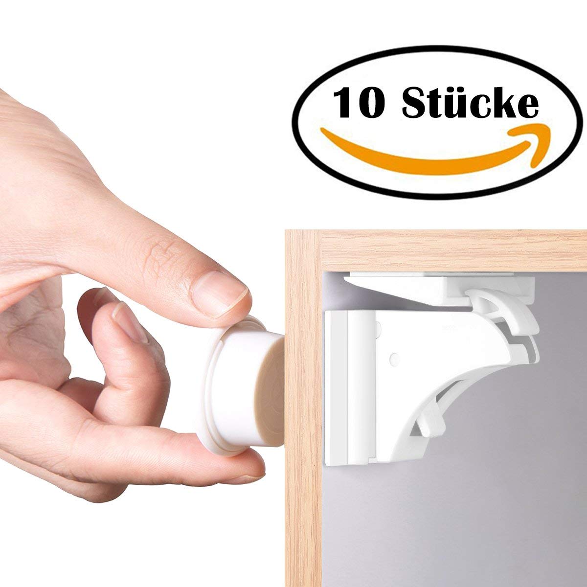 BETENSE Magnetische Kindersicherung Schrank 10 Schlösser mit 2 Schlüssel