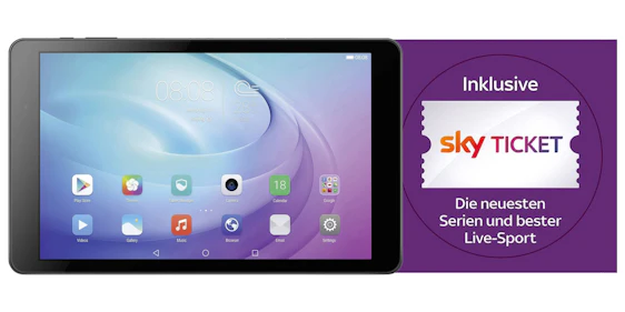Huawei MediaPad T2 Pro + 2 Monate Sky Entertainment + 2 Supersport-Tickets für 133€
