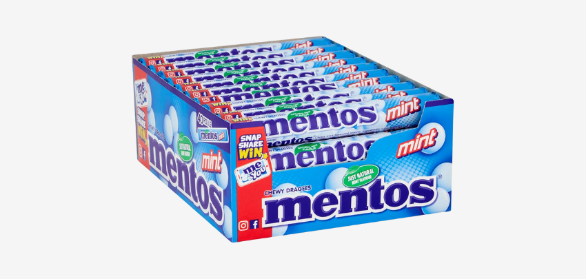 Mentos Mint Multipack für 16€ - vegan, glutenfrei, 40 Rollen
