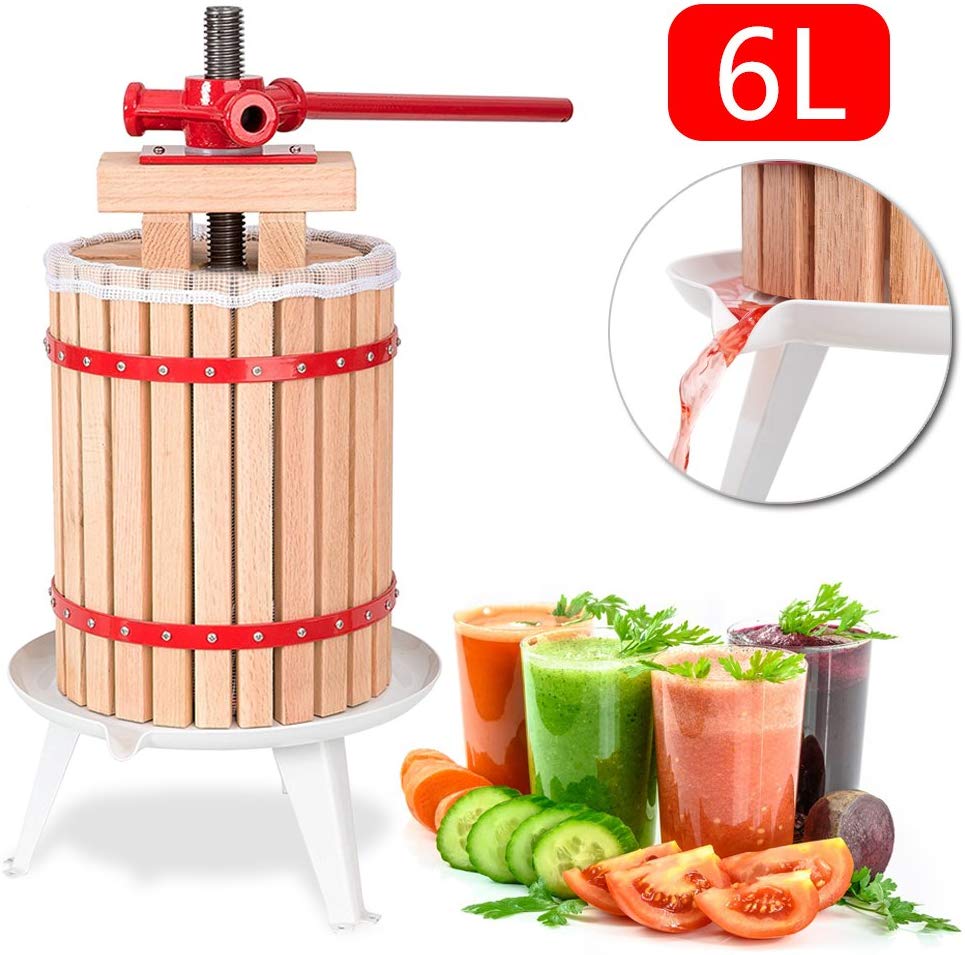 Hengda® 6 Liter Obstpresse Presse mit Presstuch