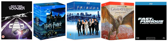 Übersicht der Serien- und Filmangebote zum Black Friday - z.B. Harry Potter Komplettbox für 18€