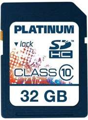 Platinum 32GB SD-Karte (Class 10) für 22€