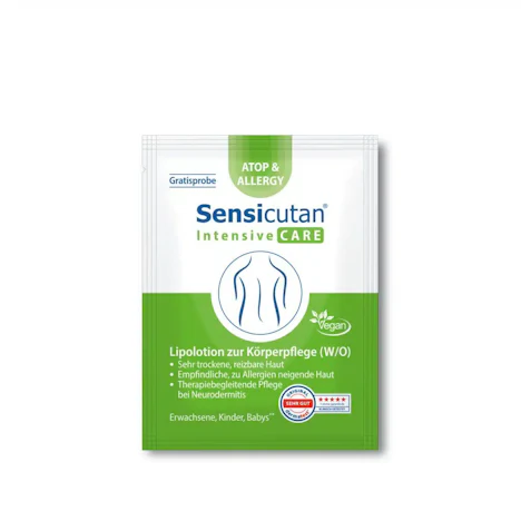 Kostenlose Probe der sensicutan Care KörperlotionIhr