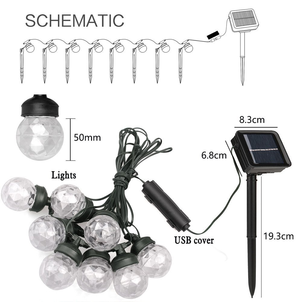 ACRATO Projektionslampe LED Projektor Weihnachten Lampe Solar 