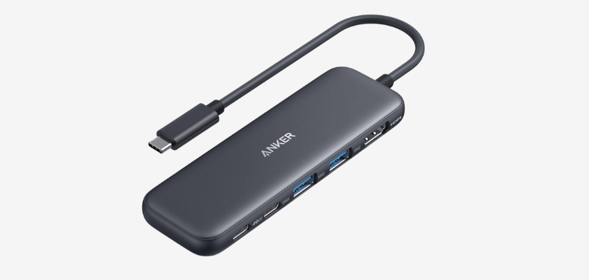 Anker USB-C Hub für 15€ - 5-in-1-Konnektivität, 4K HDMI, Pass-Through-Ladung