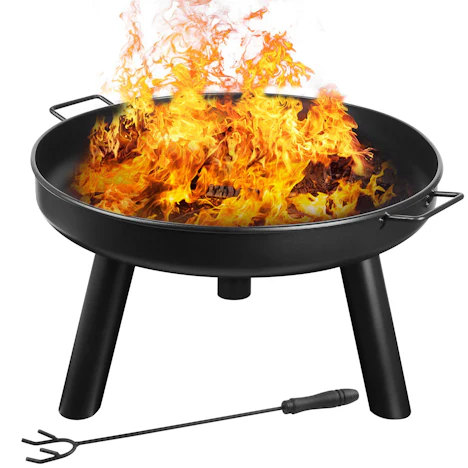 -35% für Prime Day, Feuerschale Ø60cm mit Griffen für Heizung/BBQ