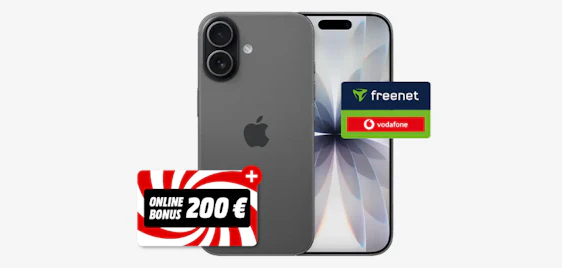 200€ Cashback 🤩🍏 Apple iPhone 17 + 100GB Vodafone Allnet-Flat » effektiv nur 5€ mtl.