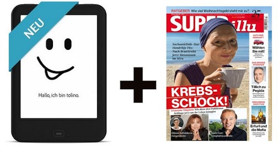 Tolino Shine 2 HD + SUPERillu Halbjahresabo für 99€