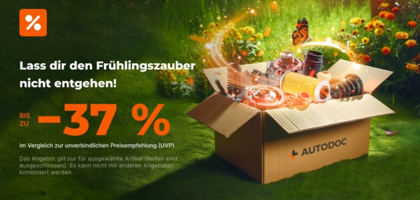 37% Autodoc Frühlingsrabatte - Treuebonus über PLUS-Mitgliedschaft möglich