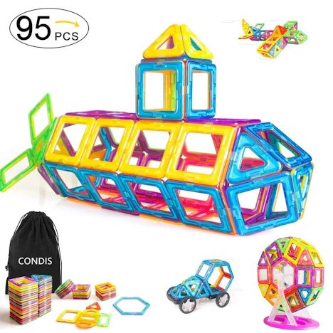 Condis Bunte & magnetische Bausteine (95 teilig) für 23,09€ (statt 32,99€)