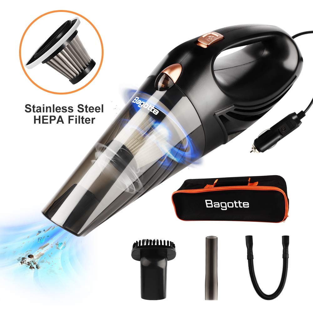 9.99 € nur  Autostaubsauger DC 12V 106W 3500Pa Nass &amp; Trocken Auto Handstaubsauger mit 5M Netzkabel und Tragetasche, Edelstahlfilter