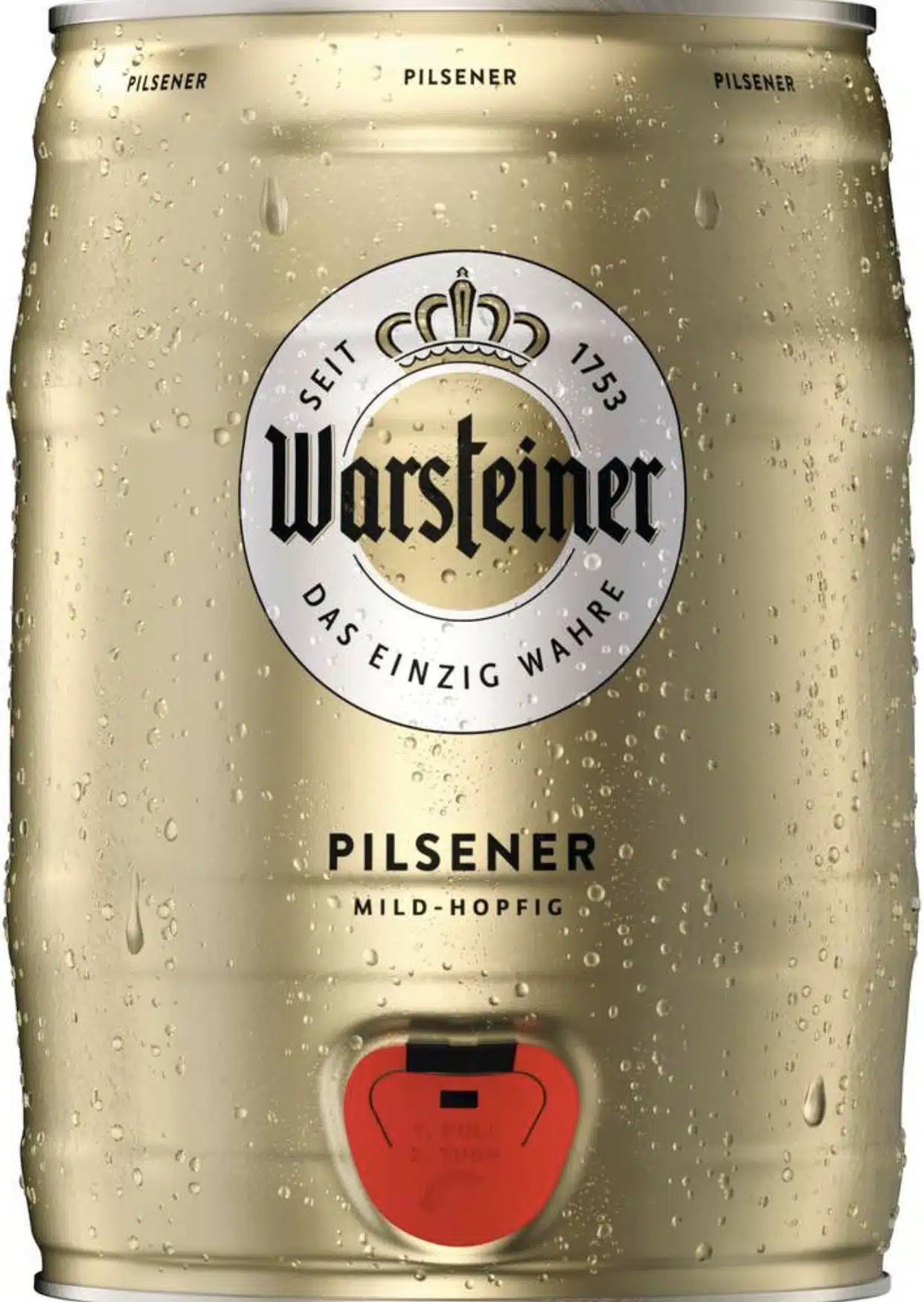 Warsteiner Premium Pilsener im praktischen 5 Liter Bierfass für 6,39€(statt 9,99€)