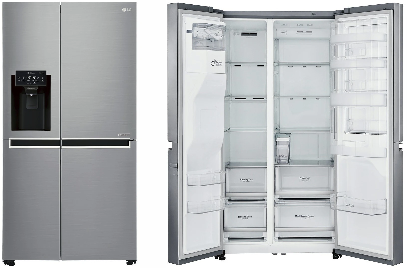 LG GSJ761PZBG Side by Side für 1.049€ – Kühlschrank mit WLAN, NoFrost