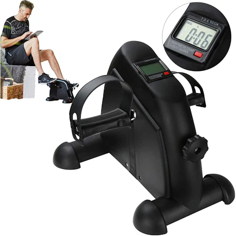 wolketon Heimtrainer mit LCD-Display für Fuß und Handtrainingstraining, stufenlos einstellbaren Wide
