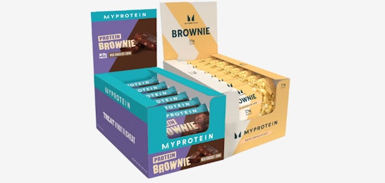 Myprotein Protein-Brownies für 33€ - 24er-Pack, hoher Eiweißgehalt, lange haltbar
