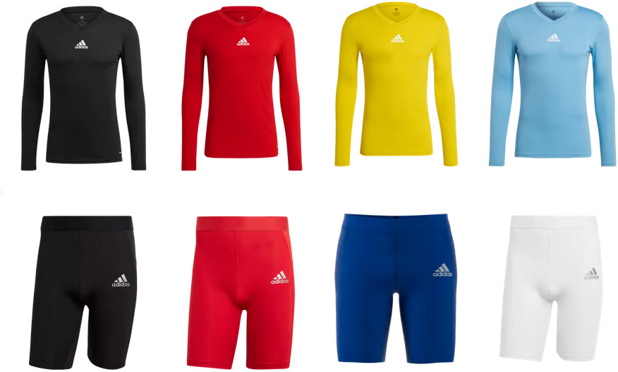 adidas Funktionsset (2-tlg.) für 30€ – Adidas Team Base Longsleeve Funktionsunterhemd + Techfit Aeroready Sport-Shorts