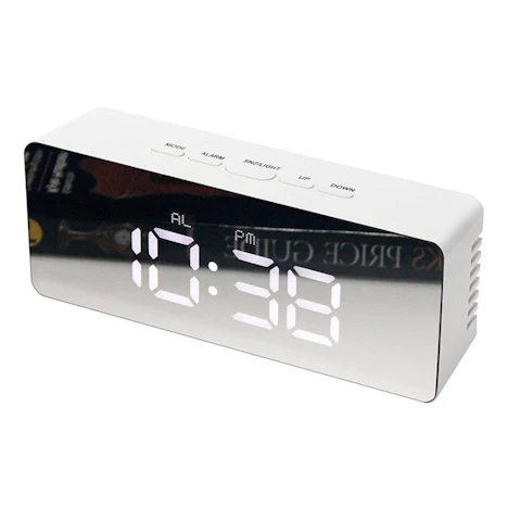 DigitalAlarm Uhr 12H 24H Alarm Snooze-Funktion Spiegeltakt-Innenthermometer Elektronische Uhren USB