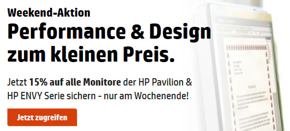 HP 15 Prozent Rabatt