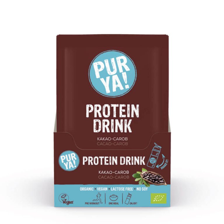 14x 30 g PURYA! Mini-Pack Protein Drink Cacao-Carob 16,72€