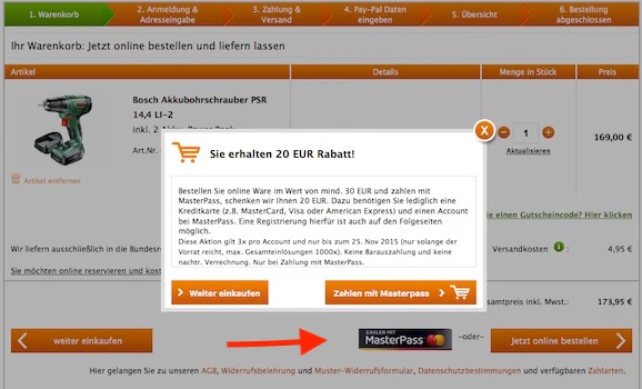 Master Pass bei Globus