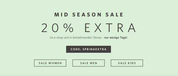 Esprit Mid Season Sale: 20% Rabatt auf bereits reduzierte Kleidung