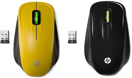 Hewlett-Packard HP Optische Wireless Comfort-Maus für 14,99€ - günstige Maus in gelb oder in schwarz für 9,98€