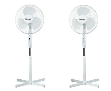 Homeware Standventilator im Doppelpack für 24€ - oszillierend, 3 Laufgeschwindigkeiten, 50 Watt