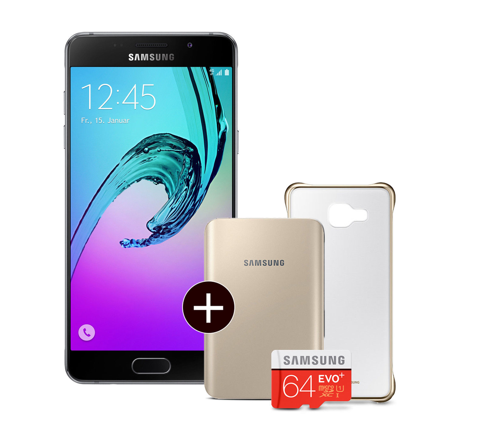Samsung Galaxy A5 (2016) Android LTE Smartphone + 64GB Speicherkarte und Akkupack durch Samsung-Aktion für 290€