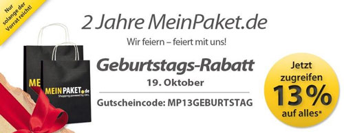 12% Rabatt bei MeinPaket mit Gutschein *UPDATE*