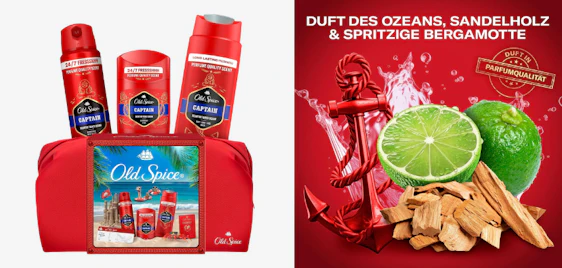 Tolles Geschenk 🎁🧼 Old Spice Reisetasche Geschenkset Captain für 12€