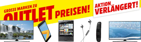 Top-Rabatte bei den Wochenend-Kracher – Verlängerung bei den Media Markt Outlet-Rabatten
