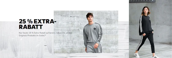 25% Extra-Rabatt auf bereits reduzierte Adidas Originals im Outlet - nur heute