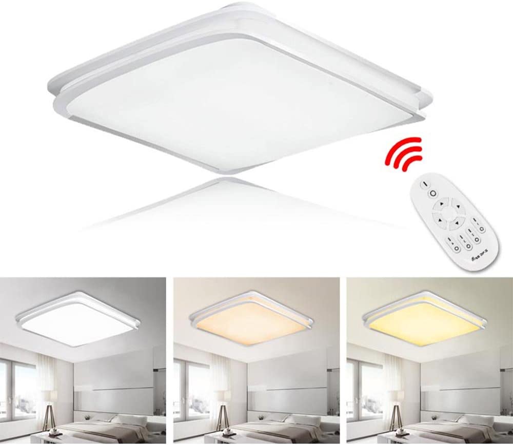 Hengda 64W LED Deckenleuchte, Fernbedienung,  Lichtfarbe: Dimmbar Warmweiß/Weiß/kaltWeiß(2700-6500K), Lumen: 640-5760LM, Spannung: 180V-265V