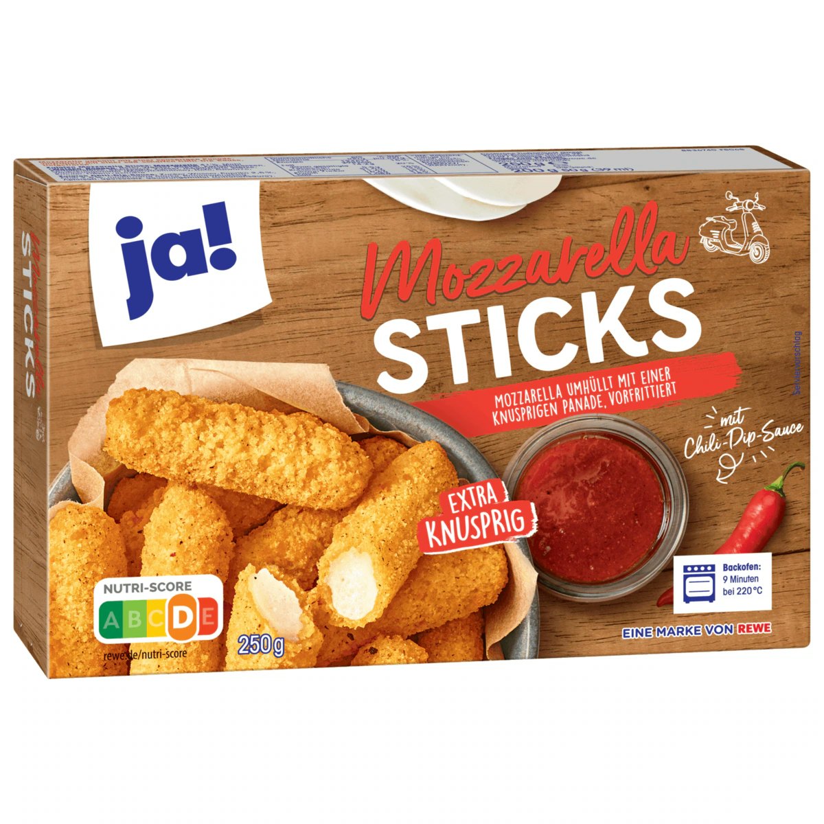 1681922788097 ja! Mozzarella Sticks 250g