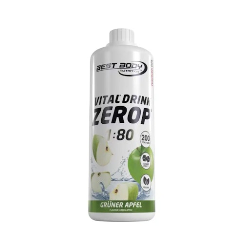 Best Body Nutrition Vital Drink ZEROP® - Grüner Apfel, Original Sirup 1000ml für 6,79€(statt 12,84€)