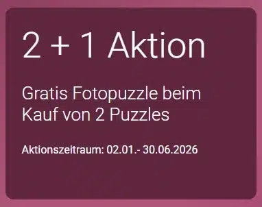 Ravensburger: Kauft 2 Puzzles und erhaltet ein ganz persönliches Fotopuzzle gratis