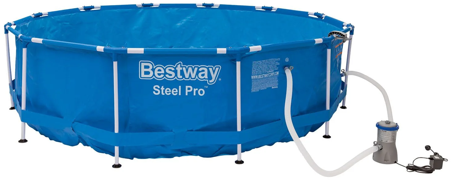 Bestway Metal Frame Pool für 85€ – Maße ca. Ø 366 x 84 cm, 3-lagige, strapazierfähige Seitenwände