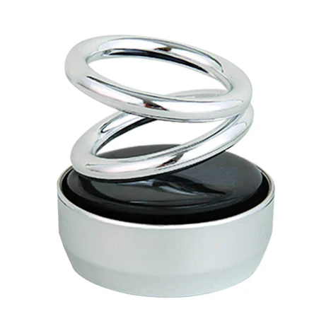 Solar Energy Air Freshener Double Loop Rotary Suspension Auto Aromatherapy Decoration Perfume Styling